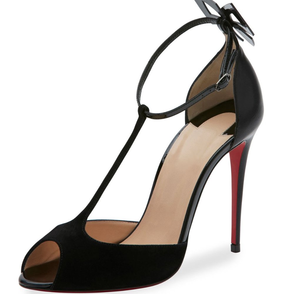 Christian Louboutin Aribak T-Strap 100mm Pump 35.5